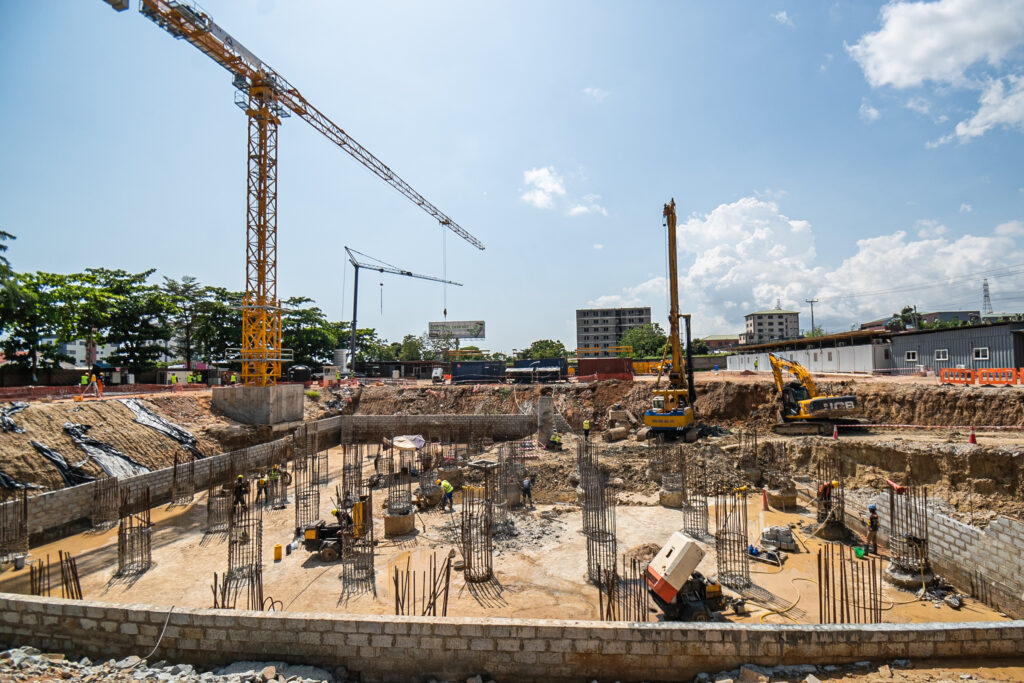 Bauer Solutions piling and construction in Ghana delivering strong deep foundation work for infrastructure projects